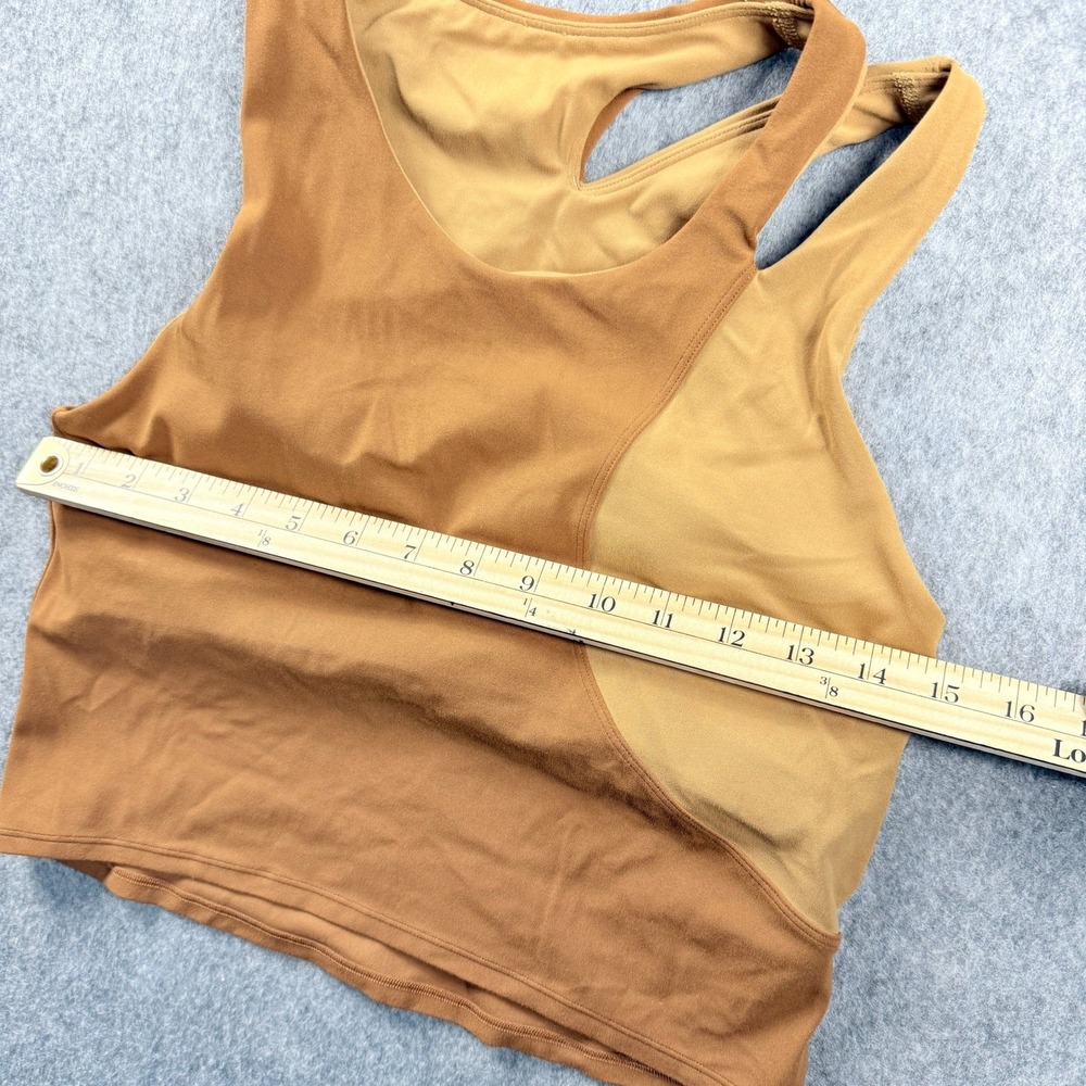 Lululemon Nulu Asymmetrical Yoga Tank Top Womens Size 8 Copper Brown W1CZ7S - Picture 5 of 10